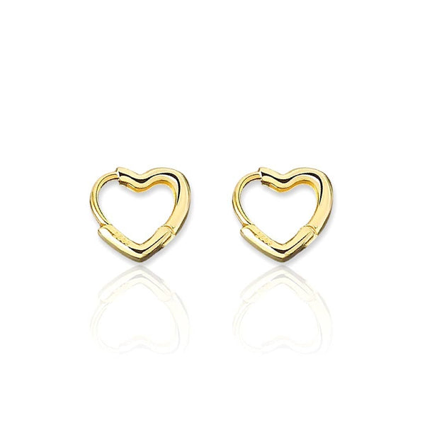- Small Open Heart Hoops Earrings KIKICHIC