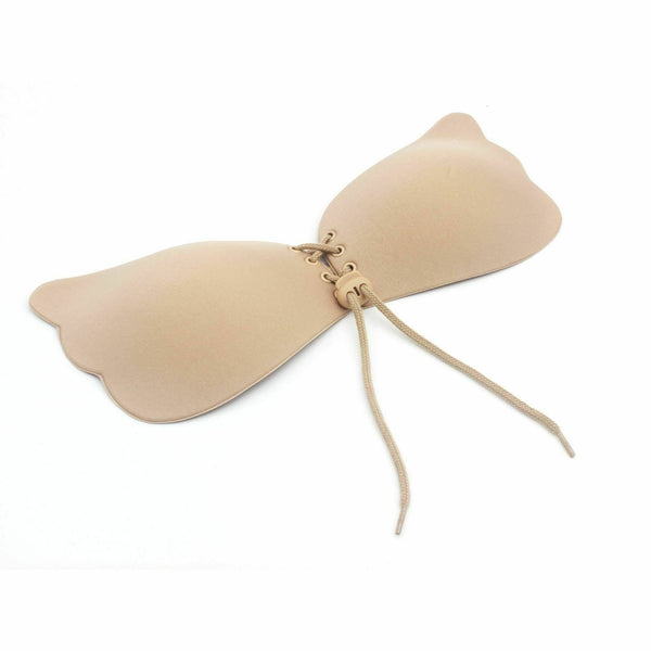 - Butterfly Invisible Lift Up Silicone Adhesive Bra: Beige / B Diacly