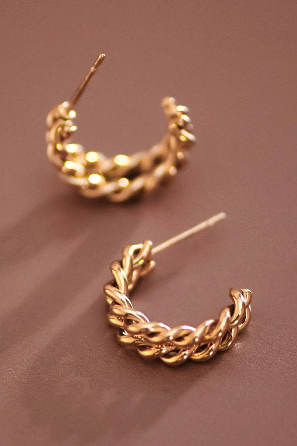 18K Gold Plated Hoop Earrings