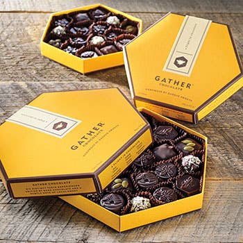 Harbor Sweets Chocolates - Gather Chocolate Gift Assortment, Honey based truffles 16pcs