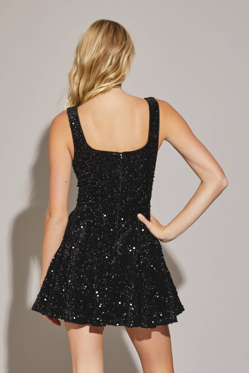 Women’s Sequin Flare Dress