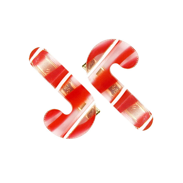 2PK NOVELTY RESIN CLIPS: candy cane - Kindred & Crew