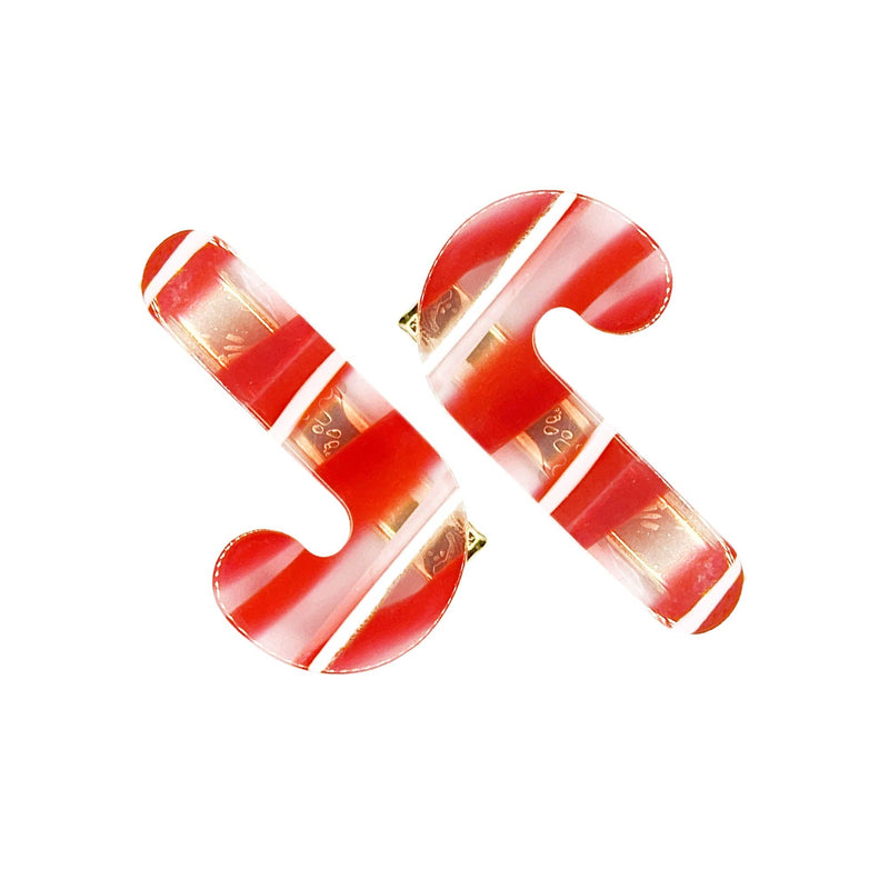 2PK NOVELTY RESIN CLIPS: candy cane - Kindred & Crew