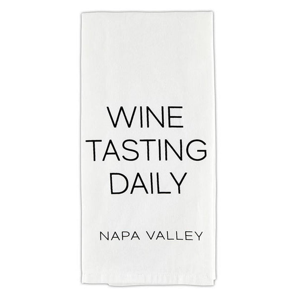 Tea Towel - Wine Tasting Daily Santa Barbara Design Studio by Creative Brands