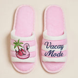 Vacay Mode Embroidered Slippers