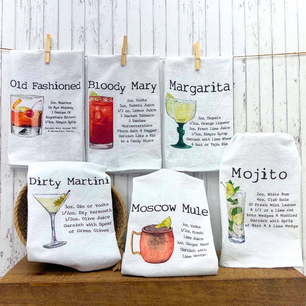Driftless Studios - Margarita Cocktail Bar Towel - Driftless Tea Towels Driftless Studios