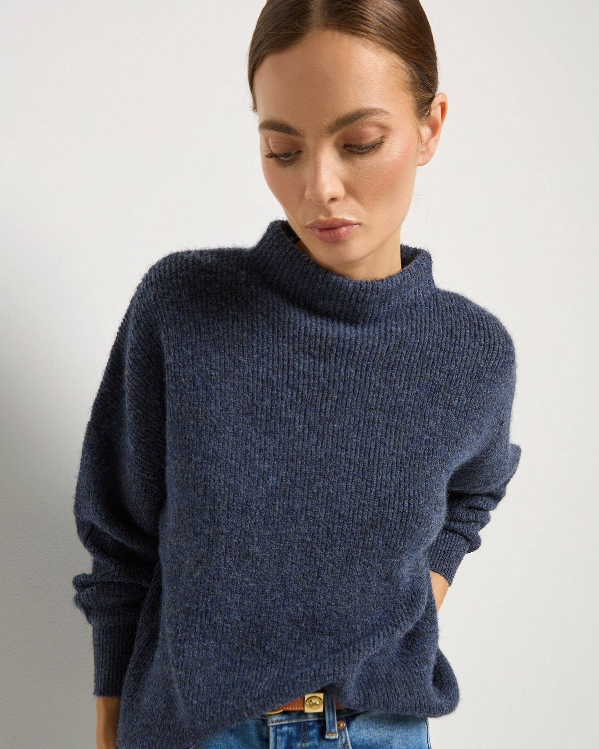 Womens Everyday Funnel Neck Sweater