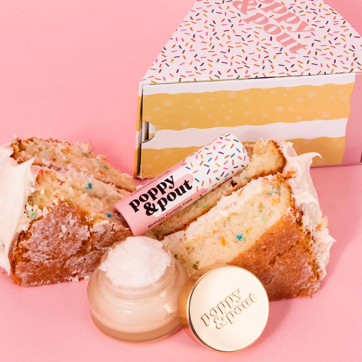 Poppy & Pout - Lip Care Duo, Birthday Confetti Cake Poppy & Pout