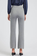 Current Air - High Waist Pintucked Knit Pants Current Air