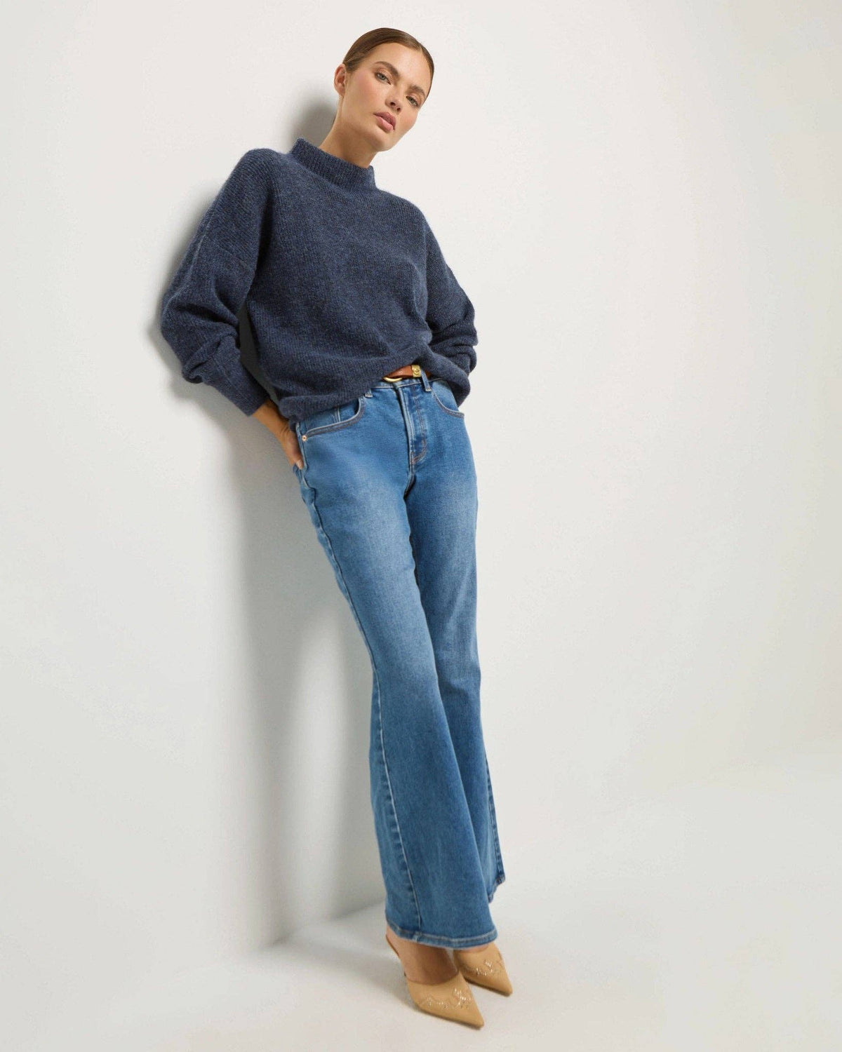 Womens Everyday Funnel Neck Sweater