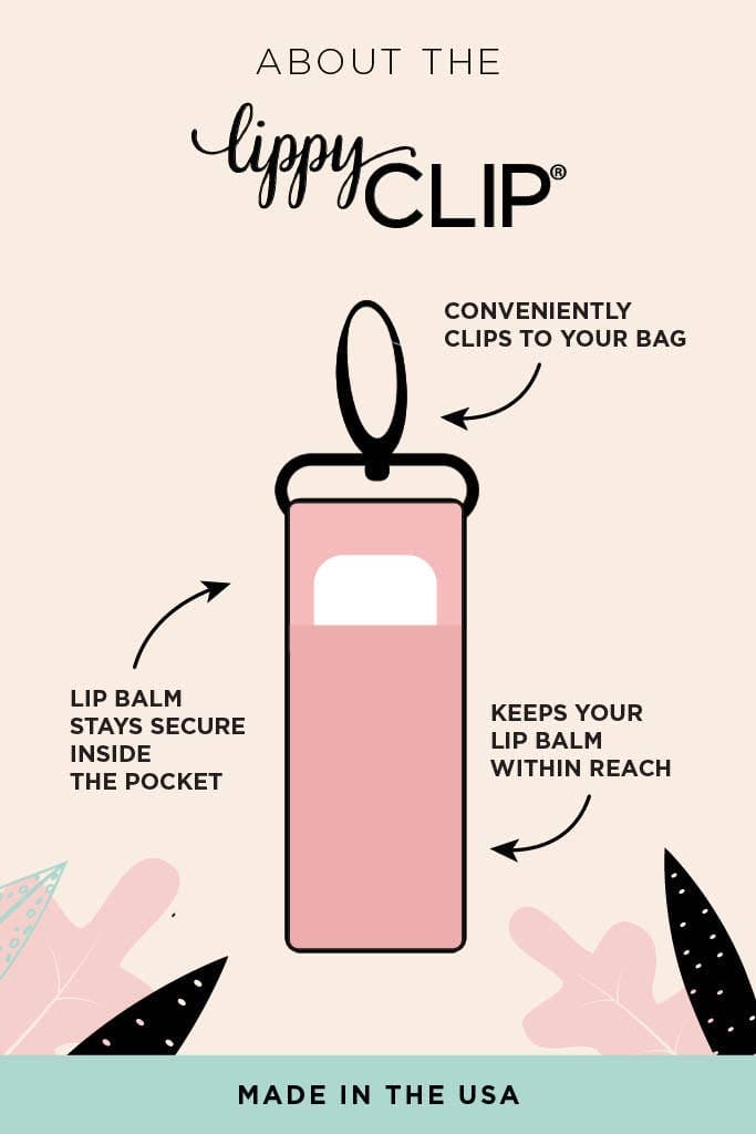 Alphabet LippyClip® Lip Balm Holder for Chapstick LippyClip Lip Balm Holder