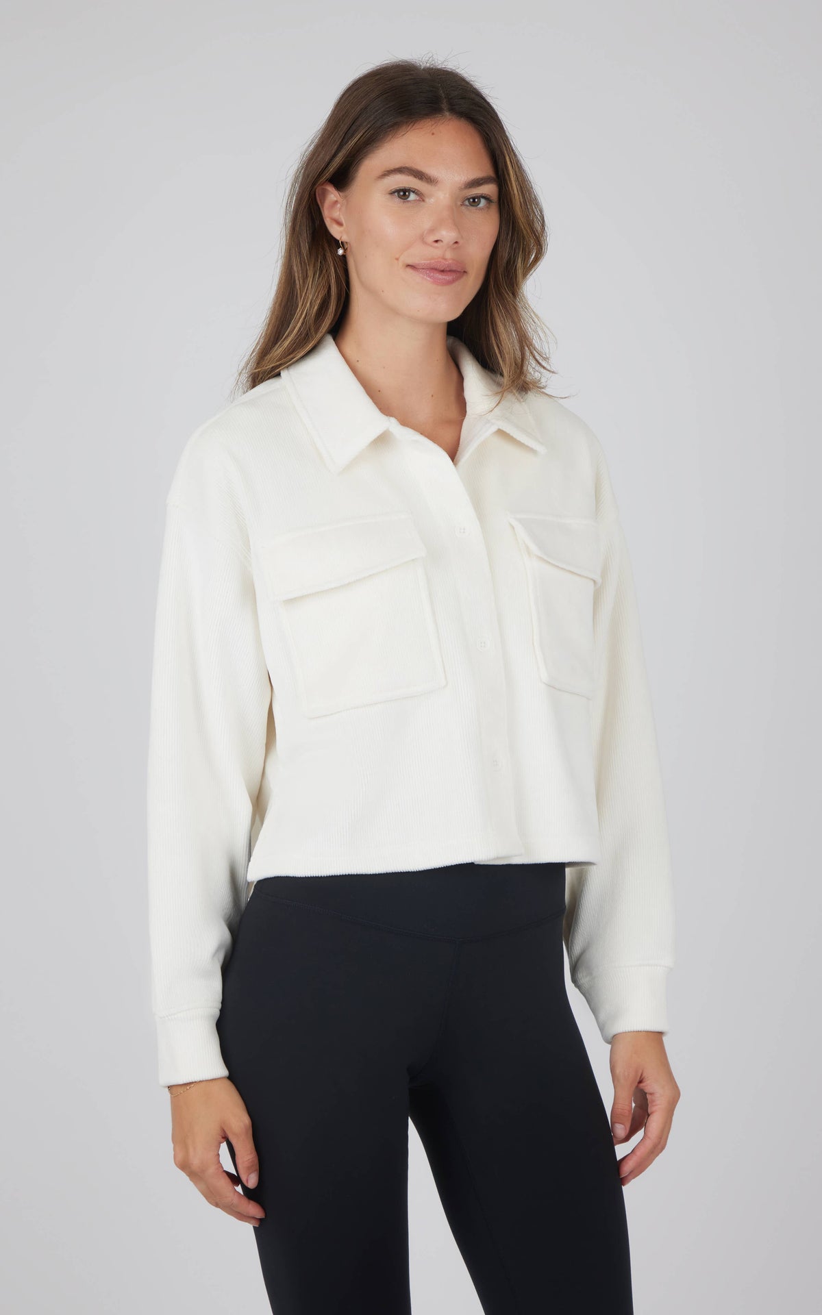 Ribbed Shirt Jacket