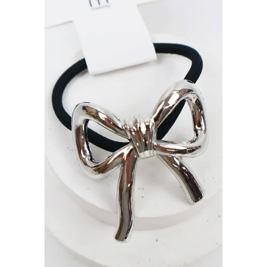 Metal Bow Ponytail Holder Love and Repeat