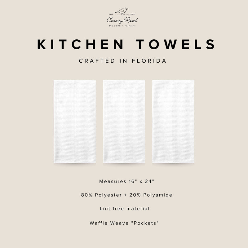 Simsbury, CT Kitchen Towel, Housewarming Decor Canary Road