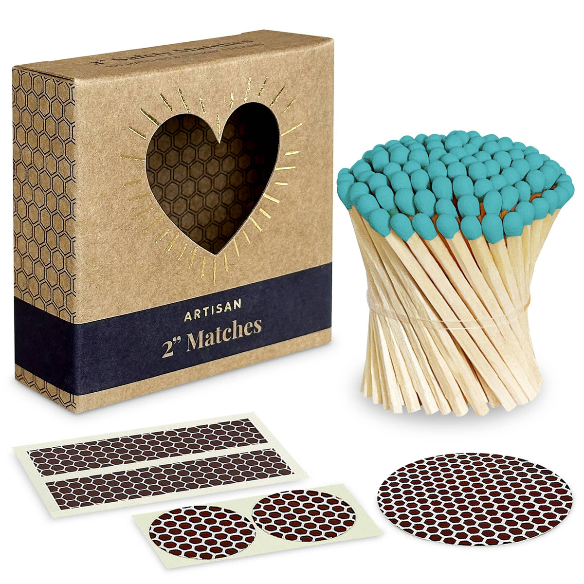2" Refill Matches - Colors of Your Choice + Striker Stickers Thankful Greetings