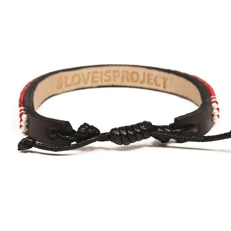 Love Is Project - Skinny LOVE Bracelet - Red