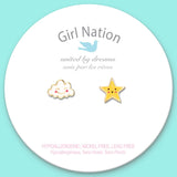 Girl Nation - The Perfect Pair | Head in the Clouds Stud Earrings Girl Nation