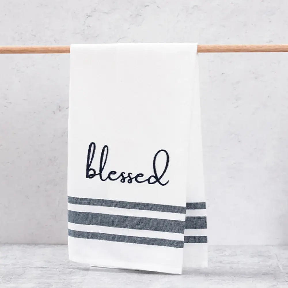 Tate + Zoey - Blessed Tea Towel Cotton Kitchen Towel Tate + Zoey