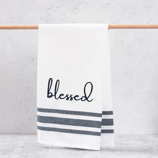 Tate + Zoey - Blessed Tea Towel Cotton Kitchen Towel Tate + Zoey