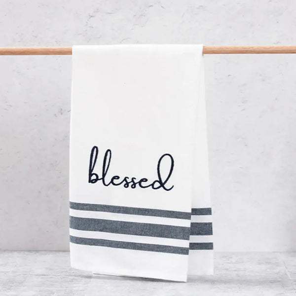 Tate + Zoey - Blessed Tea Towel Cotton Kitchen Towel Tate + Zoey