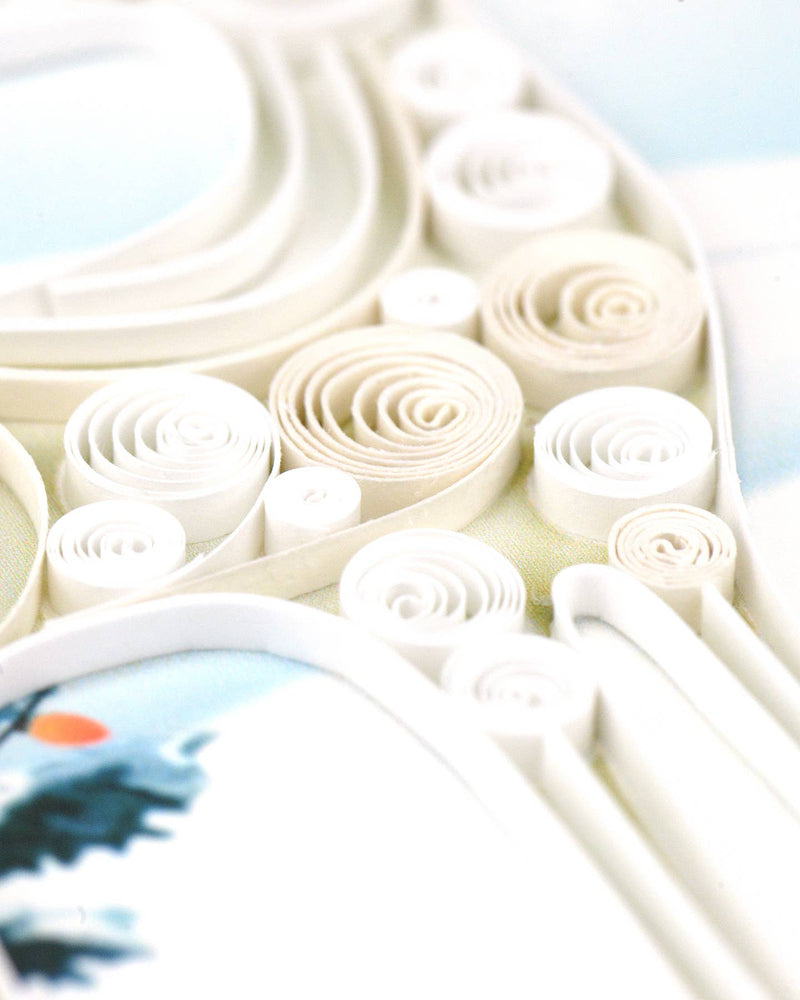 Quilling Card - Snowy Reindeer Quilling Card