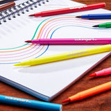 KINGART - Watercolor Brush Tip Markers - 12 Colors