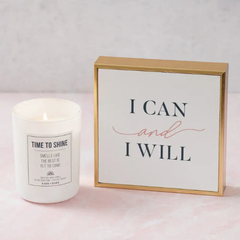 Tate + Zoey - Time to Shine Candle Soy Wax Scented Tate + Zoey
