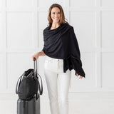 zestt organics - Dreamsoft Organic Cotton Travel Scarf - Black zestt organics