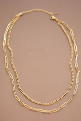 18K Gold Plated Paperclip Chain Necklace