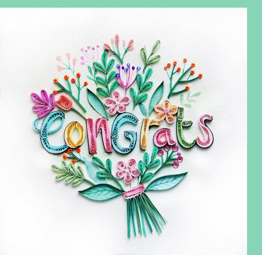 YoderDo Quilling Greeting Cards - Congratulation card - SPO-Congrat