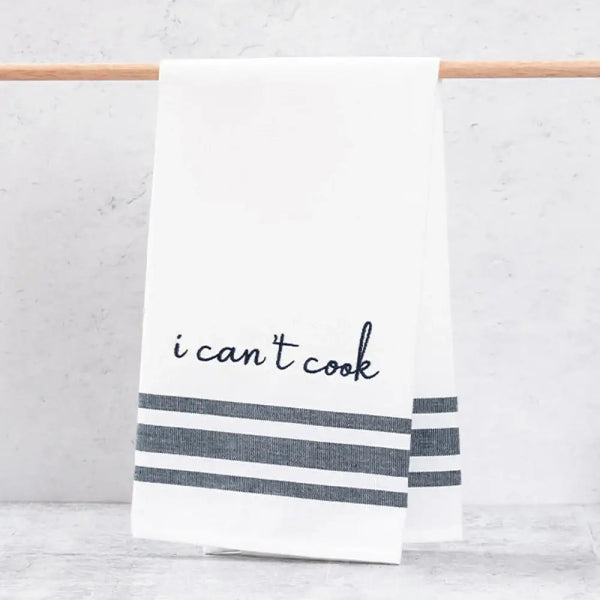 I Can't Cook Tea Towel Cotton Kitchen Towel Tate + Zoey