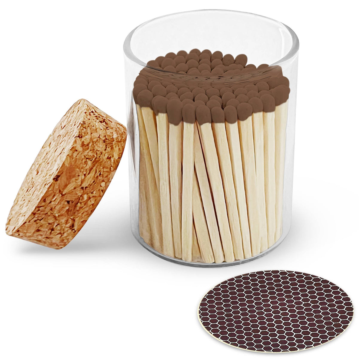 2" Matches in Cork Top Jar - Thankful Greetings