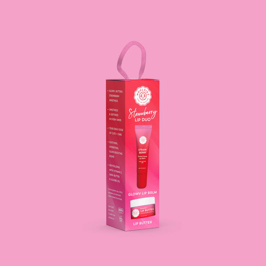 Strawberry Glowy Lip Duo – Lip Balm + Lip Mask