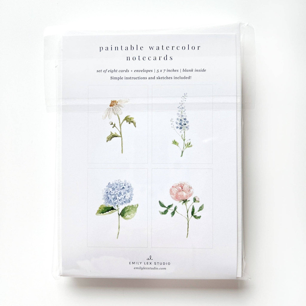 emily lex studio - Garden flowers paintable notecards emily lex studio