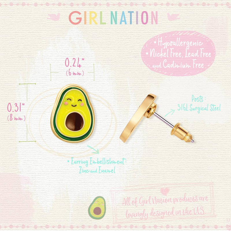 Girl Nation - Bravocado Cutie Stud Earrings