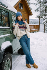 Fair Isle Chunky Knit Scarf
