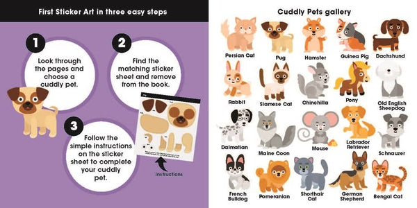 First Sticker Art: Cuddly Pets (190 stickers!) Sourcebooks