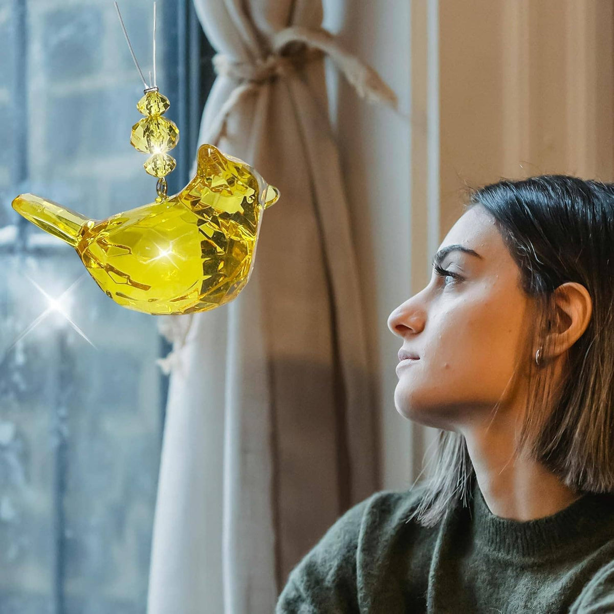 Elskandi - Yellow Cardinal of Hope Ornament Elskandi
