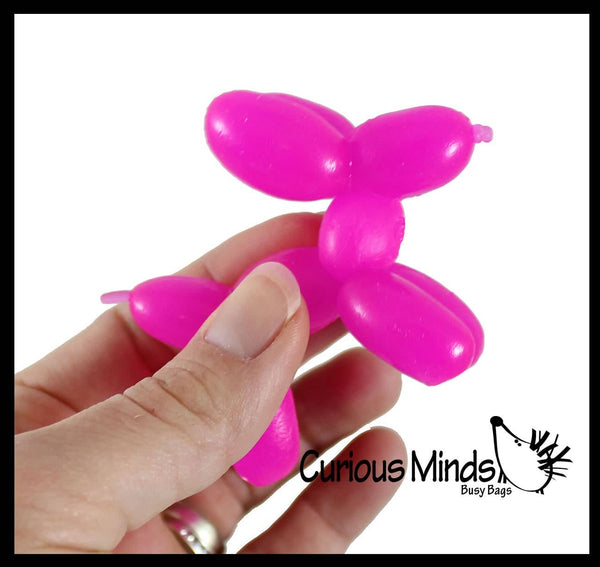Curious Minds Toys - 1 Mini Balloon Dog Stretchy Toy - Cute Squishy Sensory Fidg Curious Minds Toys