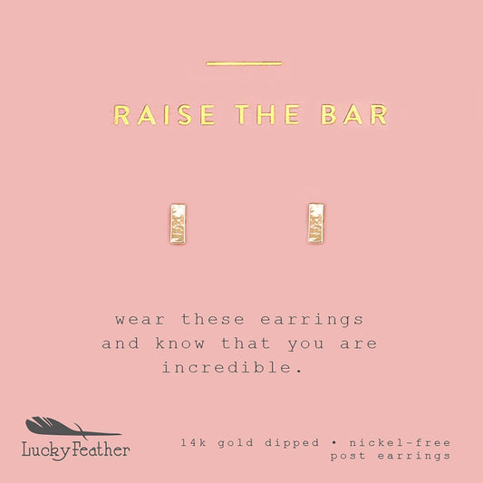 Lucky Feather - New Moon Gold Earrings - RAISE BAR