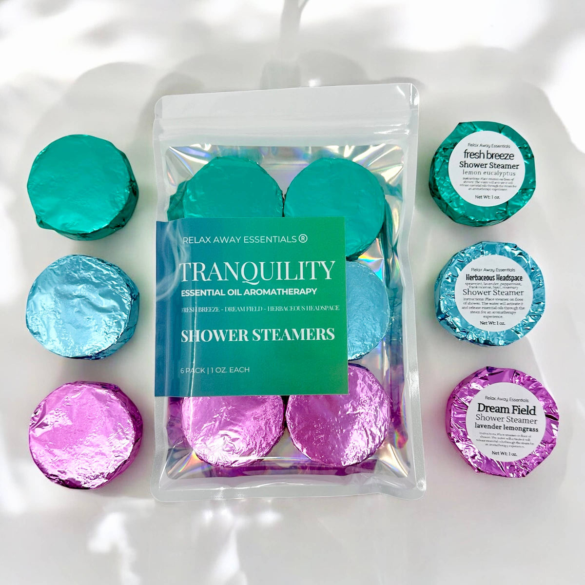 Tranquility Shower Steamers 6 Pack - Made in USA