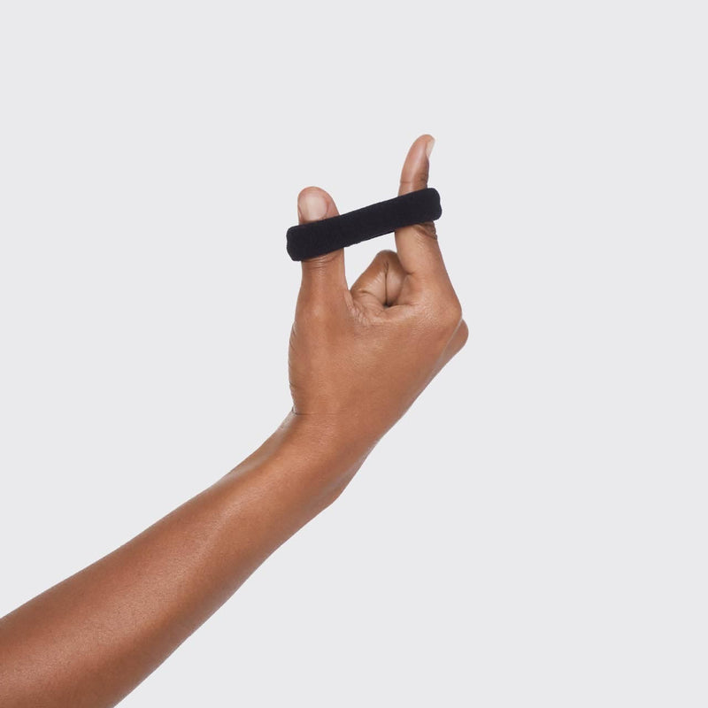 KITSCH - Recycled Nylon Thick Hair Elastics 6pc Set- Black KITSCH