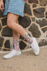 Musical Notes Bamboo Crew Sock