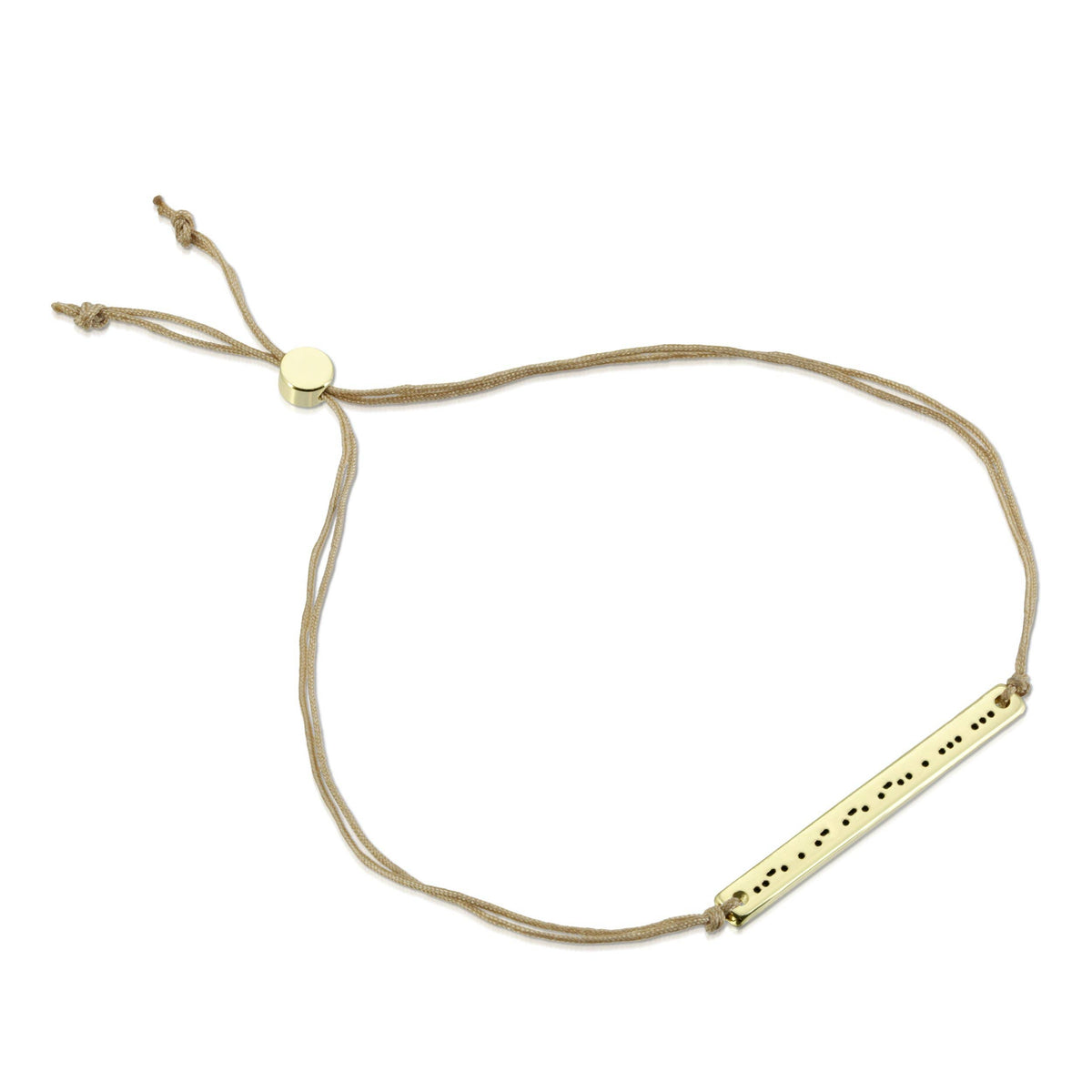 Lucky Feather - Morse Code Bar Bracelet - FEARLESS