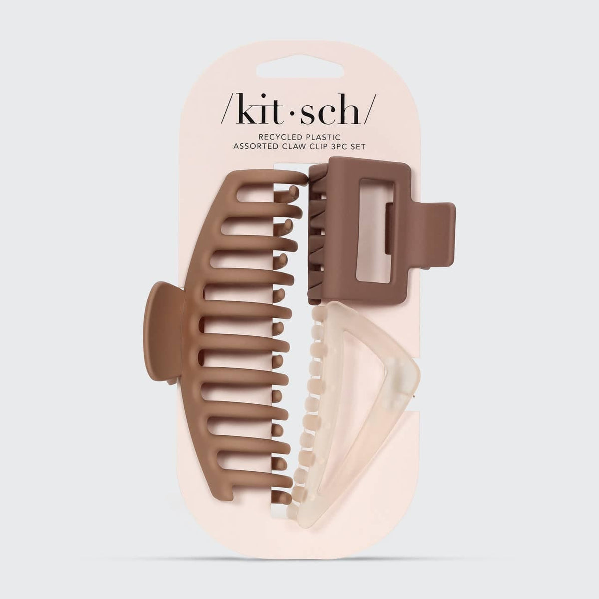 KITSCH - Recycled Plastic Assorted Claw Clip 3pc - Oversized KITSCH