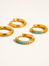 Womens 18K Gold Non-Tarnish Earrings