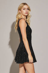 Women’s Sequin Flare Dress