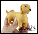 Curious Minds Toys - 1 Stretchy Weiner Dog Crushed Bead Sand Filled - Doggy Lover Curious Minds Toys