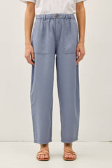 Women's Linen Barrel Pants - Sage