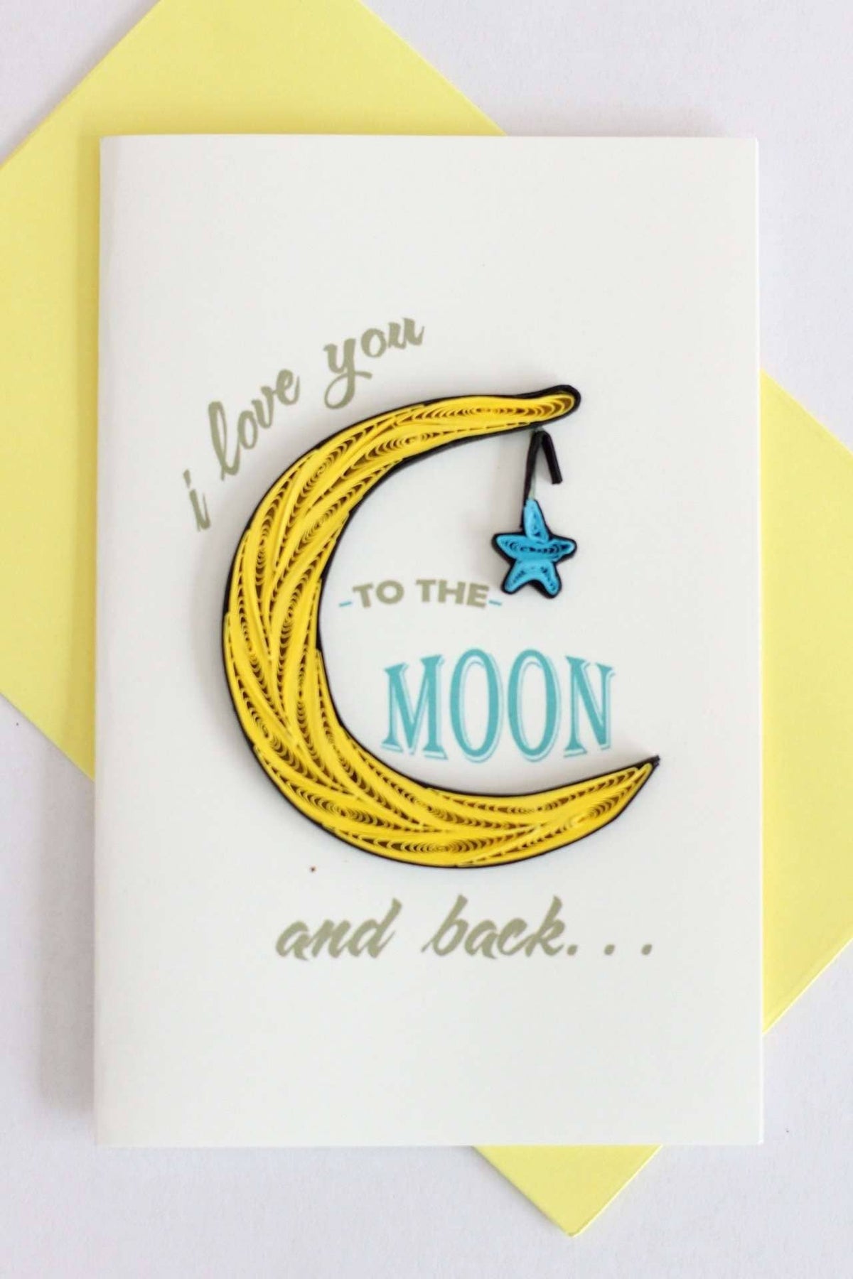 Moon and Back (Mini Quilled Card): Mini